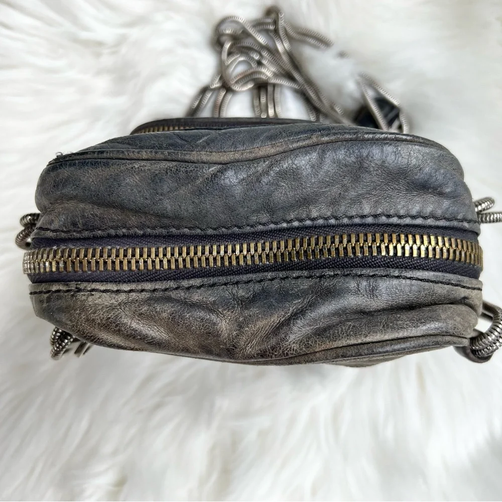 Alexander Wang Crossbody Bag Leather Distressed Grunge Rock - Picture 10 of 15